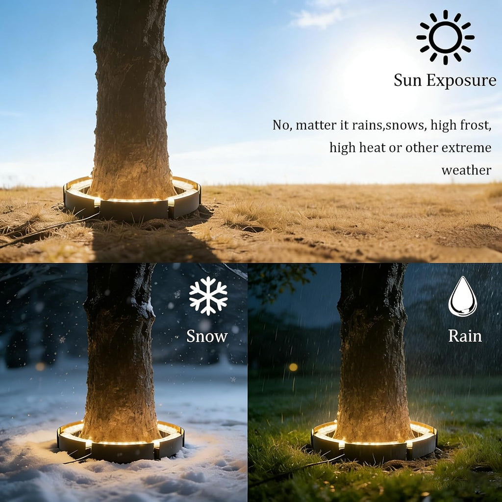 Palm Tree Lights Solar Energy Waterproof LED Lights, Die-cast Aluminum Housing for Commercial Home Garden Tree Lighting.Excluding Transformers(4 lamp Heads)