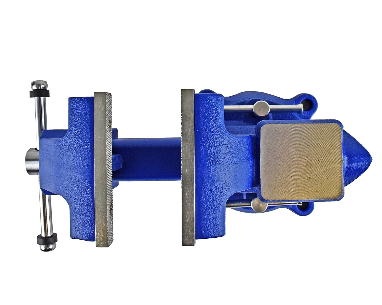 Yost Vises 460 Combination Vise | 6 Inch Jaw Width Heavy-Duty Utility Pipe and Bench Vise |Secure Grip with Swivel Base| Made with Cast Iron and Steel U Channel Bar | Blue