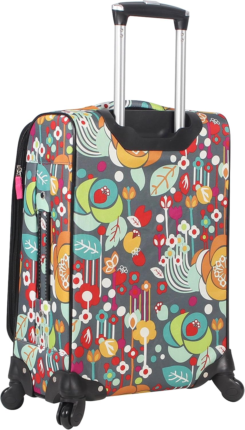 Lily Bloom Carry On Expandable Design Pattern Luggage With Spinner Wheels (20in, Bliss)