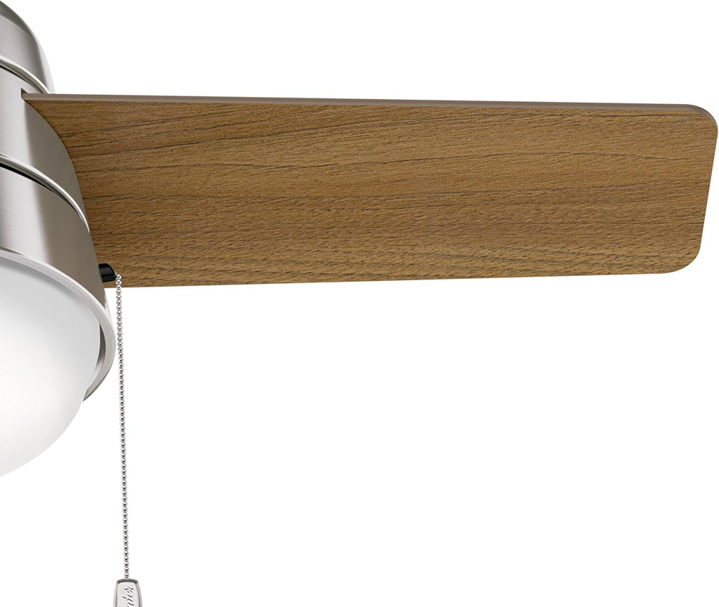 Hunter Fan 36 inch Ceiling Fan in Brushed Nickel with LED Light Kit (Renewed)