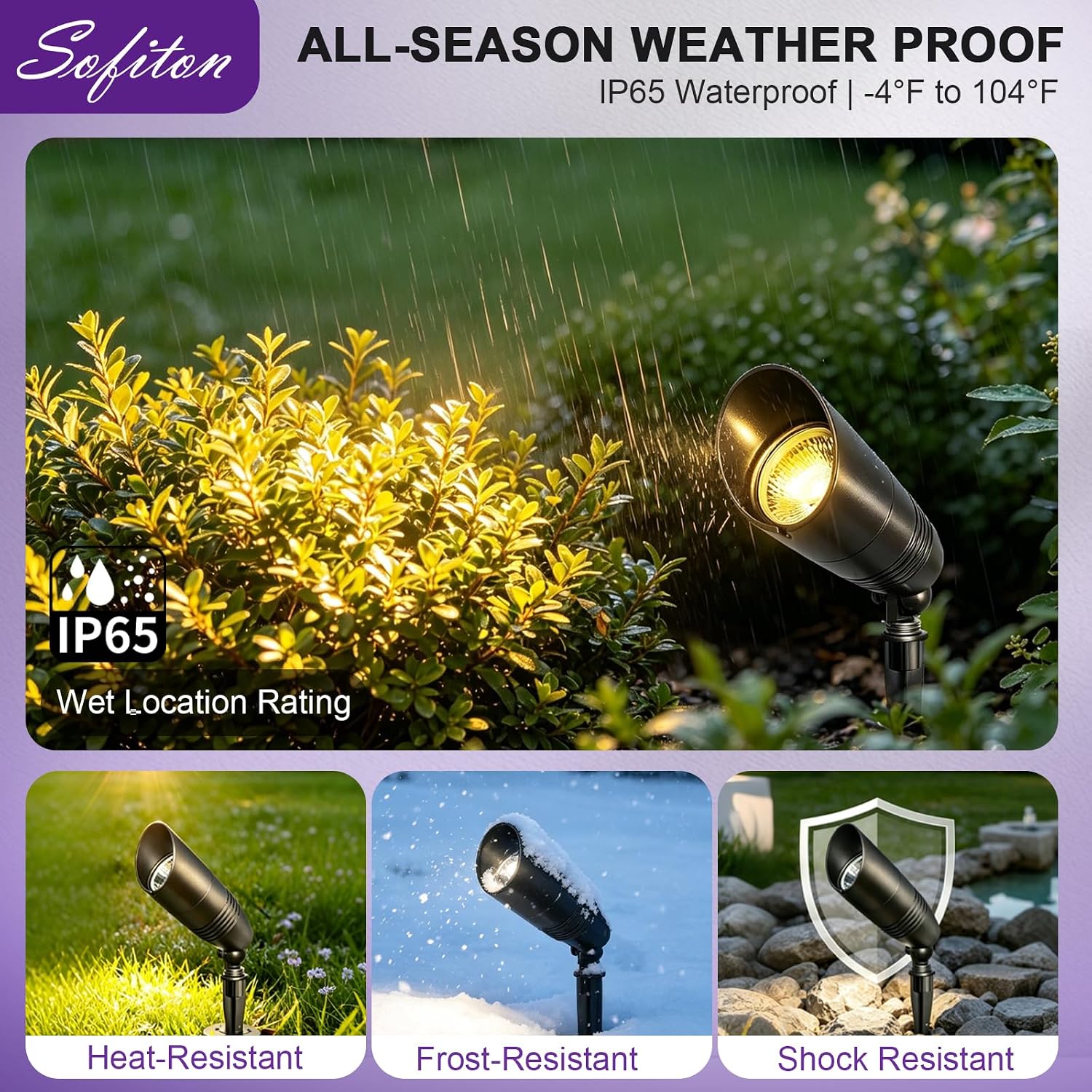 8-Pack Low Voltage Landscape Lighting with RGB+CCT Color Changing, 5W, 12-24V AC/DC, IP65 Waterproof, CRI 90+, Landscape Spot Lights Outdoor for Garden and Yard Uplighting, Bronze, ETL Listed