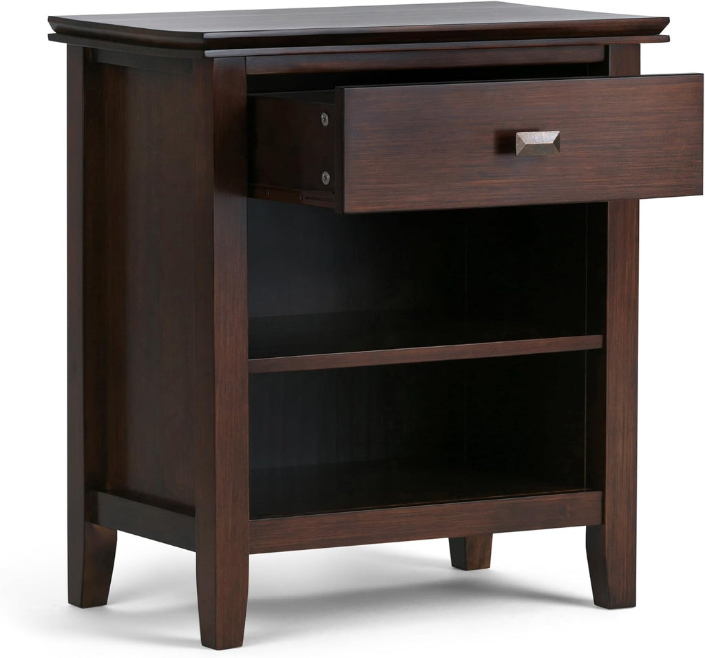 SIMPLIHOME Artisan Solid Wood 24 inch Wide Transitional-Style Bedside Nightstand Tables in Russet Brown for the Living Room and Bedroom (Set of 2)