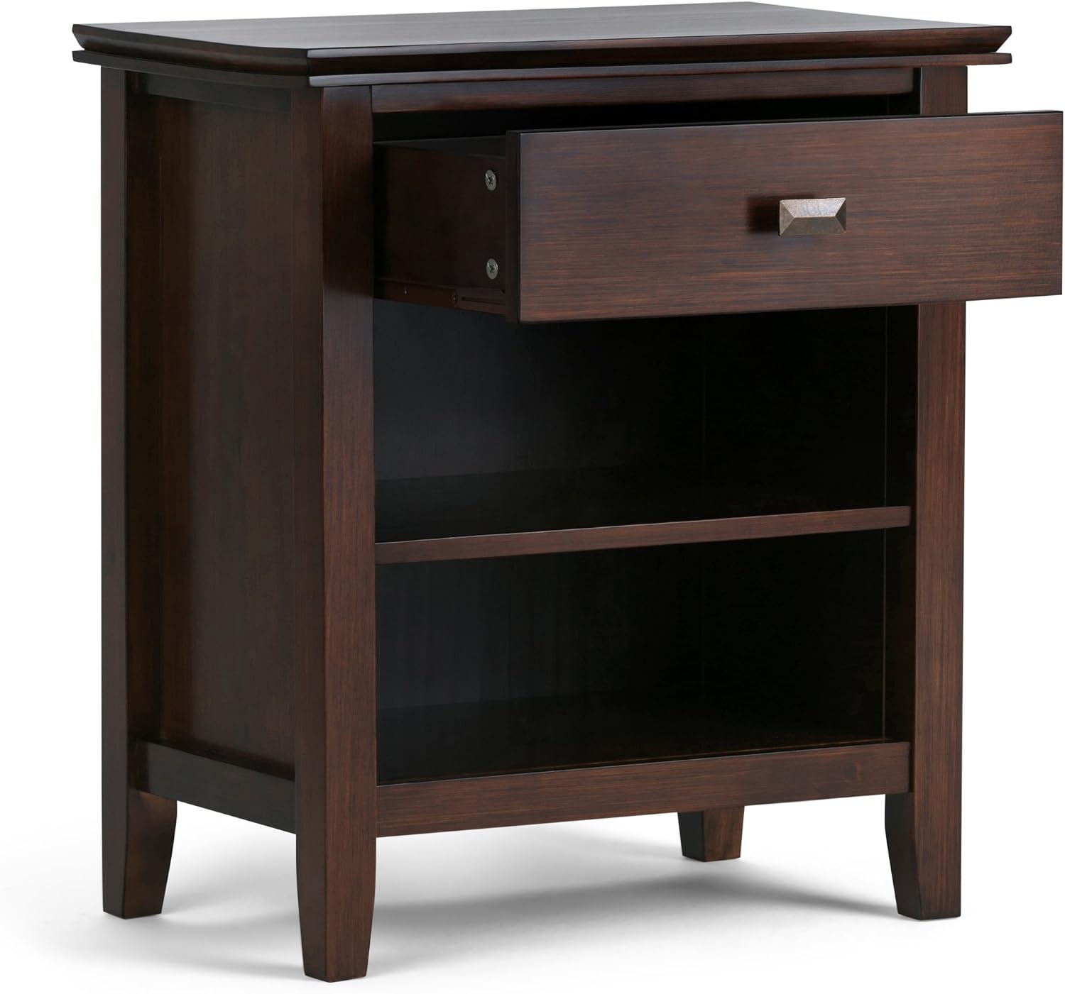 SIMPLIHOME Artisan Solid Wood 24 inch Wide Transitional-Style Bedside Nightstand Tables in Russet Brown for the Living Room and Bedroom (Set of 2)