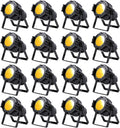 HOLDLAMP Spotlight COB 80W Stage Light Par Lights Party Warm & Cold White Professional DMX Spotlights Portable Strobe Party Light for Church, Concert, Wedding, Theater - 16Packs
