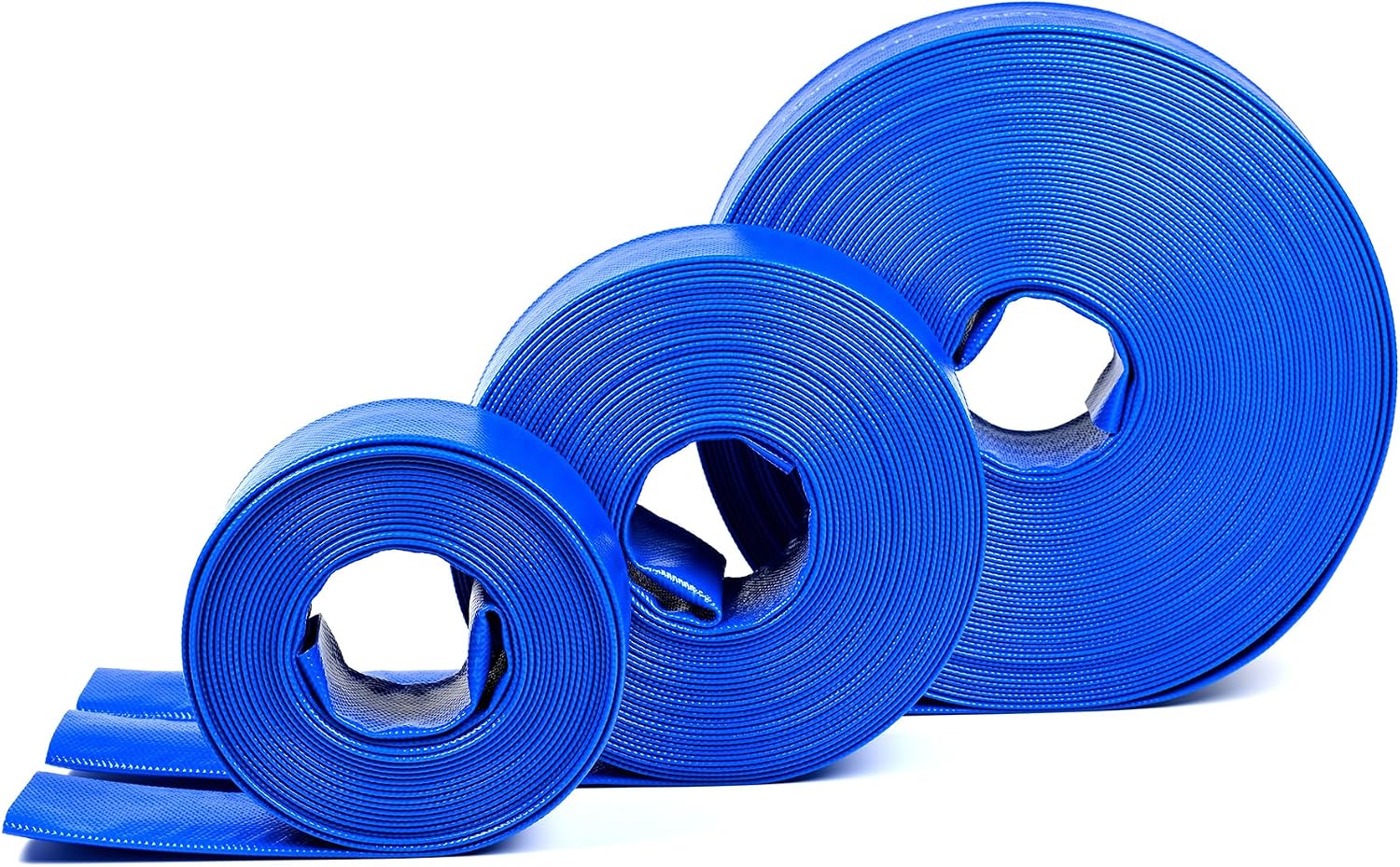Discharge Hose 6 Inch × 50 ft, Lay-Flat, Pool, Irrigation, Agriculture and Industrial, No Clamps - PonaFlex