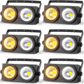 200W Blinder Stage Lights, 2-in-1 Warm & Cool White COB Spotlights, LED Par Lights with Auto/Sound/DMX/Master-Slave Audience Light for Events Wedding Theater Church Concert Party 6 Packs