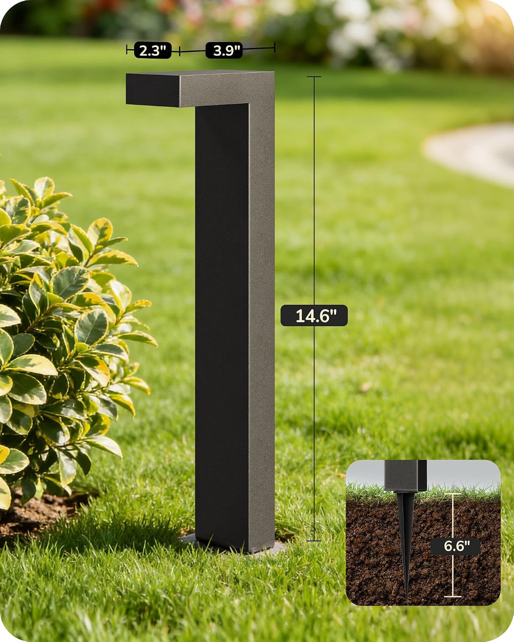 EDISHINE Low Voltage Pathway Lights Wired, 3000K 3.2W 50,000Hrs Waterproof LED Outdoor Landscape Lighting with Connectors, 12V Modern Cast-Aluminum Landscape Path Lights for Walkway Garden, 12 Pack