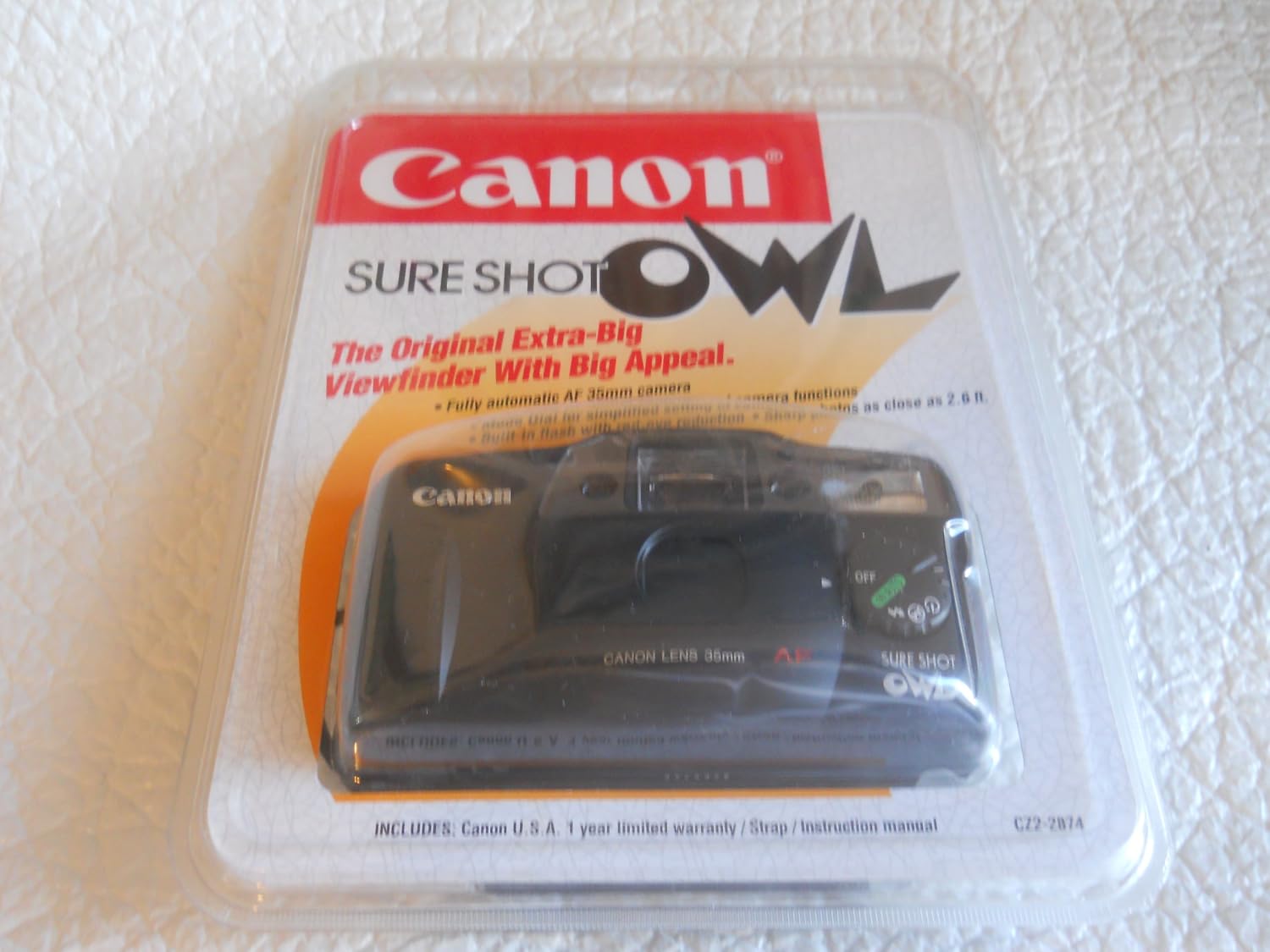 Canon Sure Shot Owl 35mm Point & Shoot Film Camera with 35MM F4.5 Auto Focusing Lens. (Renewed)