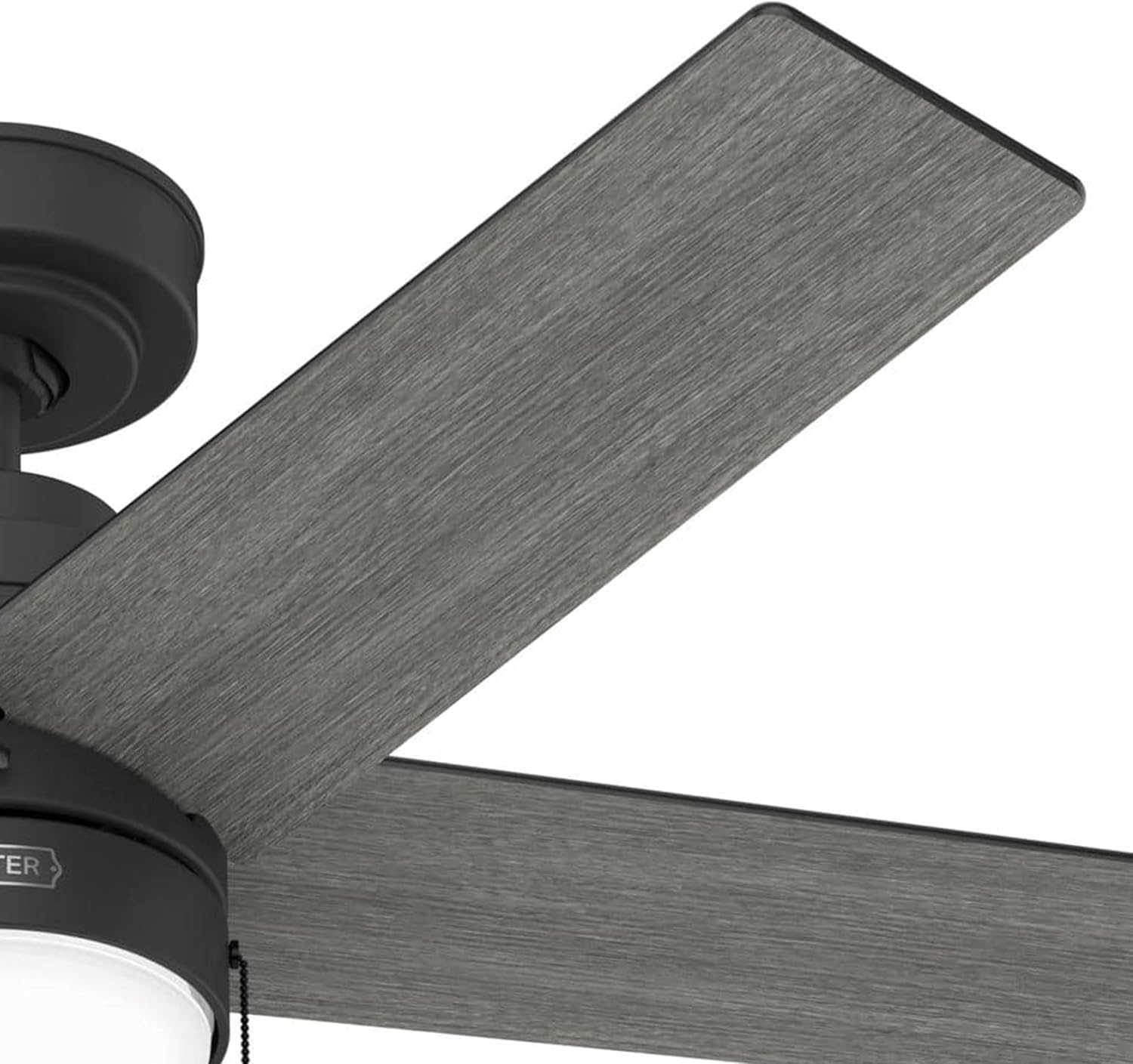 Hunter Fan 44 inch Matte Black Indoor Ceiling Fan with Light and Pull Chain for Bedroom, Living Room, Office, Basement, Kitchen, CC5C26C30 (Renewed)