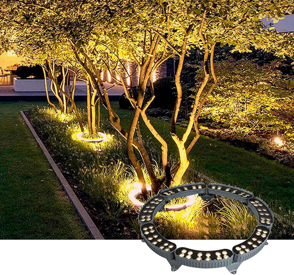 Solar Landscape Spotlights for Big Tree Lighting, Solar Spot Outdoor Landscape, Outdoor Landscape Waterproof Hoop Spotlight for Large Tree, Yard, Landscape, Garden, Party