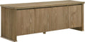 Coaster Home Furnishings - Adina - Wood - 70-Inch TV Stand with Adjustable Shelves, Vertical Reeding, Flat-Panel Doors, Natural Grain - Living Room - Distressed Light Brown - 722933