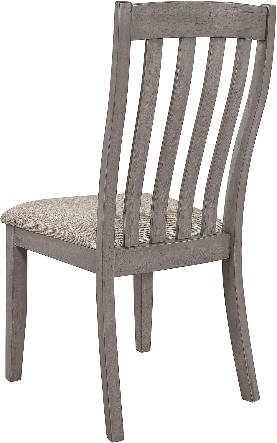 Coaster Home Furnishings - Nogales - Asian Hardwood - Set of 2 Dining Side Chairs with High Slatted Backs, Foam-Padded Seats and Tapered Legs - Dining Room and Kitchen - Coastal Gray - 109812