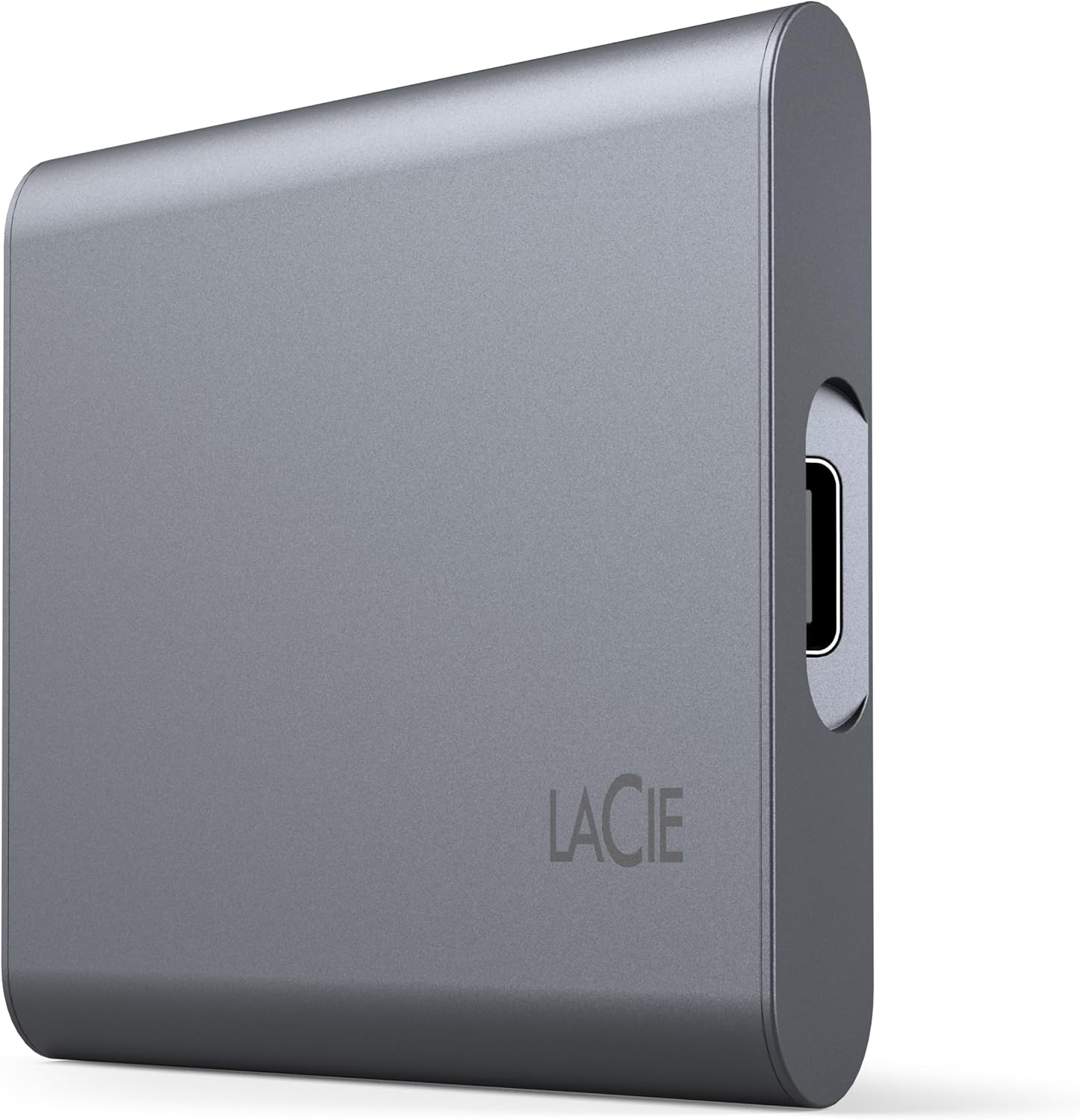 LaCie Mobile Drive Secure 500GB External Solid State Drive Portable SSD - Space Grey, USB-C 3.2, for PC and Mac, Recycled Materials, with Adobe All Apps Plan and Rescue Services (STKH500800)