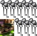 15W Low Voltage Landscape Lights LED Landscape Lighting with Connectors and Spike Stand, 12V 24V Outdoor Spotlights Yard Garden Pathway Lights, 1500LM Waterproof Warm White Light (16Pack)