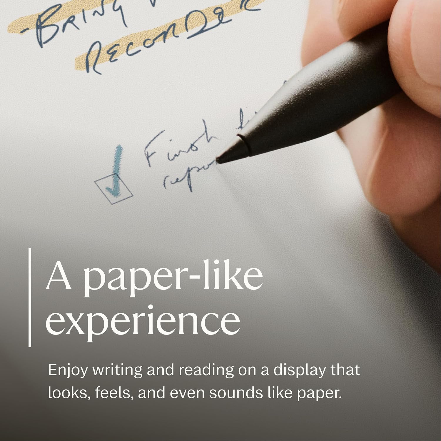 reMarkable Paper Pro Move - Leather Folio Bundle | Ultraportable Color 7.3' Paper Tablet with Marker Plus Pen with Eraser, and a Book Folio Cover in Black Leather