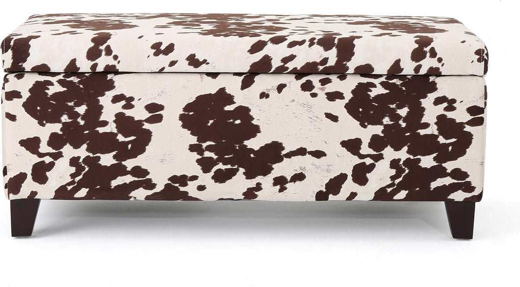 Christopher Knight Home Breanna Storage Ottoman Bench, Milk Cow Print