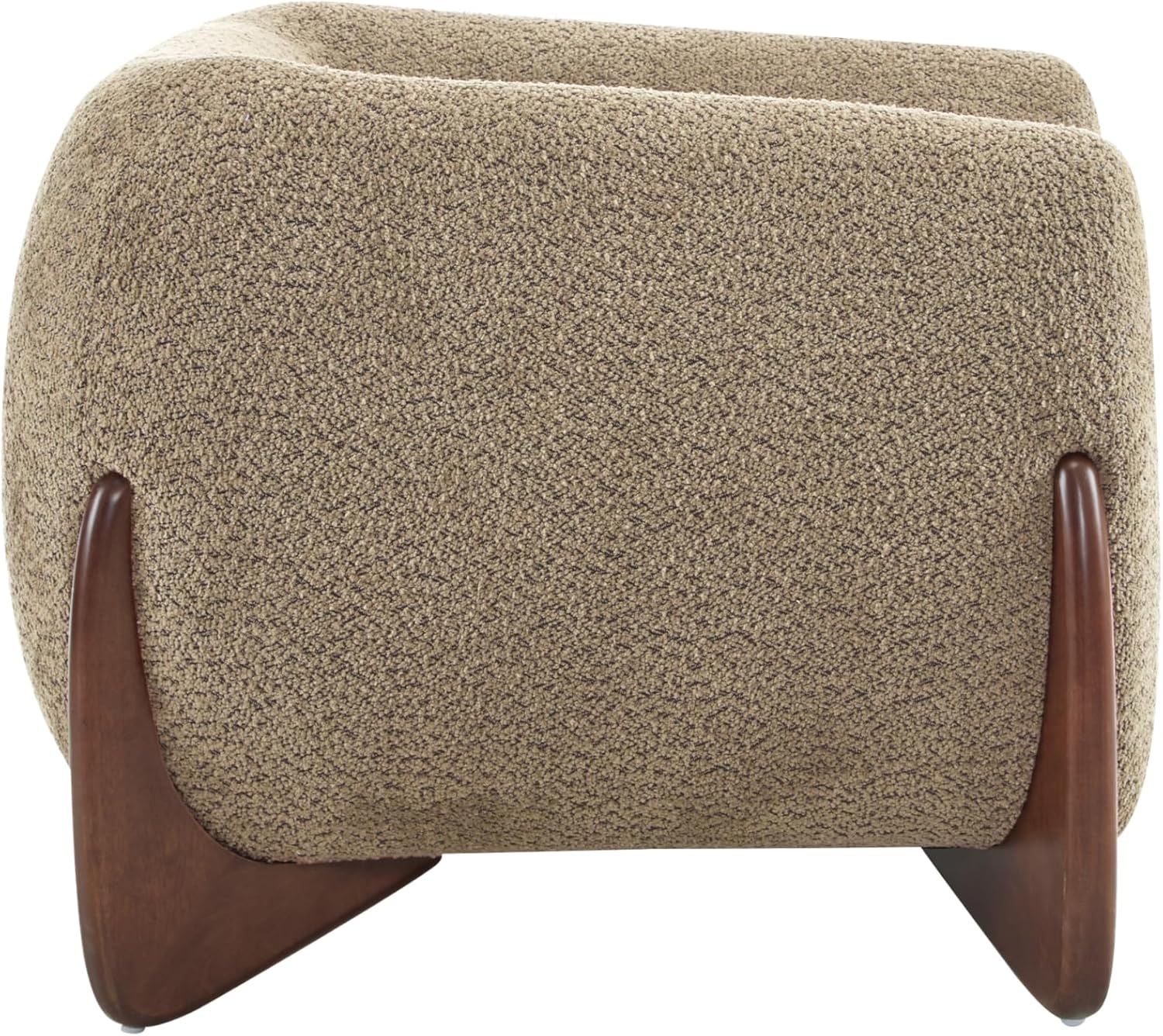 Christopher Knight Home Holly Modern Boucle Fabric Upholstered Club Chair for Living Room, Home Office, Apartment, Relaxing Chair with Removable Cushion and Birch Wood Legs, Light Brown