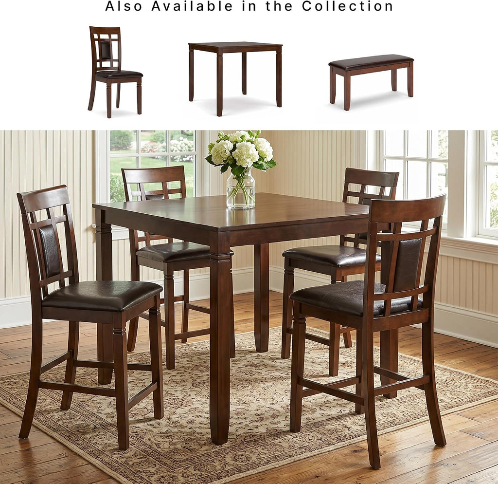 Signature Design by Ashley Bennox 5 Piece Counter Height Dining Set, Includes Table & 4 Barstools, Brown