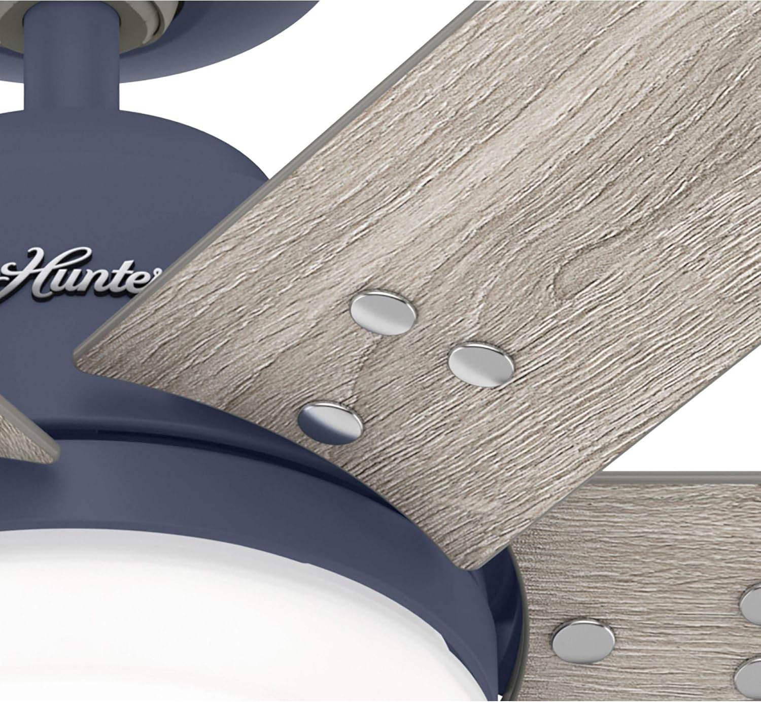 Hunter Fan 44 inch Casual Indigo Blue Indoor Ceiling Fan with LED Light Kit and Remote Control (Renewed)