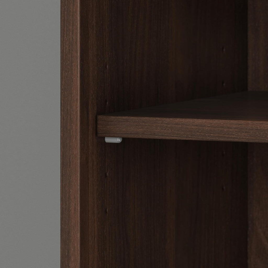 Bush Business Furniture Studio C Tall 5 Shelf Bookcase in Black Walnut, Large Bookshelf for Home or Professional Workplace Organization