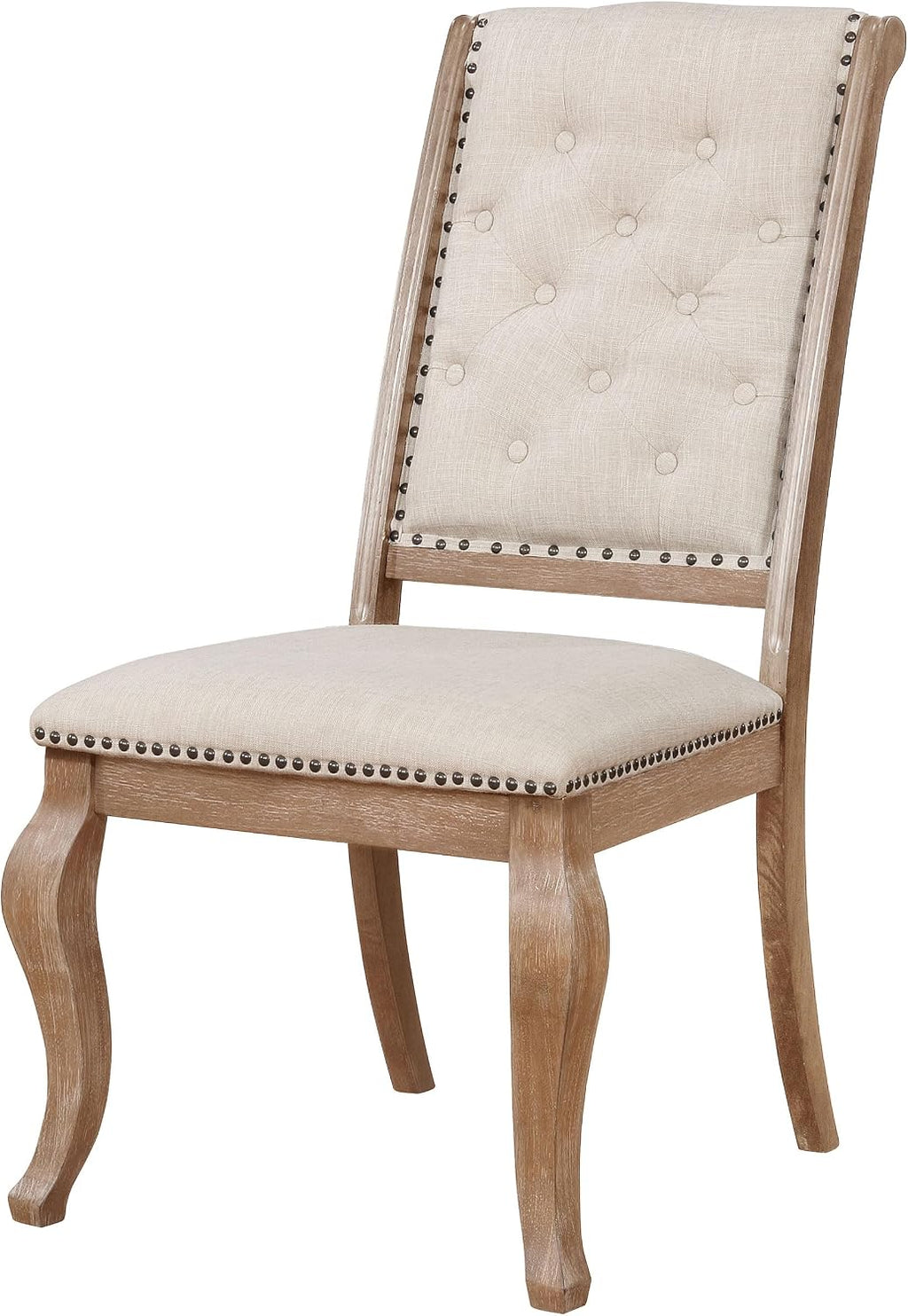 Coaster Home Furnishings - Brockway - Set of 2 Upholstered Dining Chair with Button Tufted, Nailhead Trim and Diamond Motif - Dining Room & Kitchen - Barley Brown - 110292
