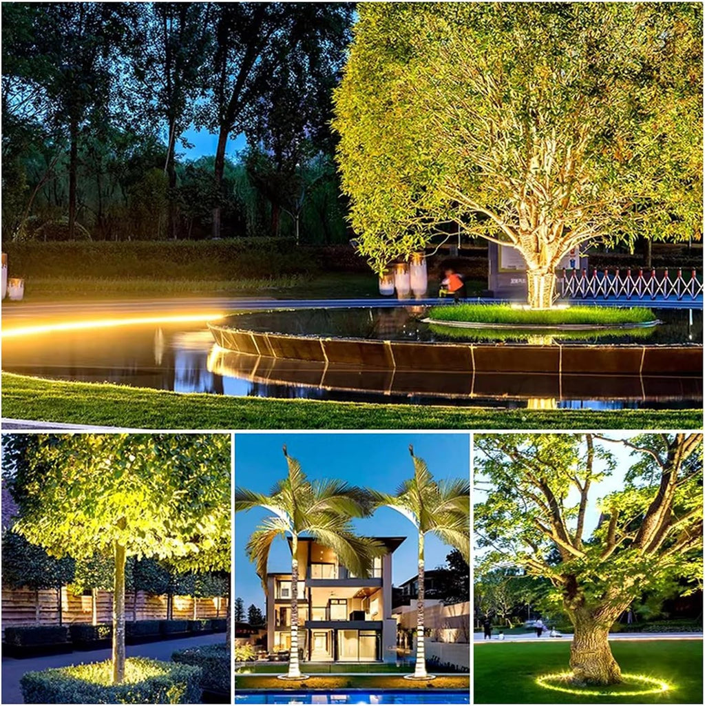 Palm Tree Lights ﻿ Solar LED Led Landscape Lights Waterproof, for Yard Garden Landscape Tree Lighting.Excluding Transformers(4 lamp Heads)
