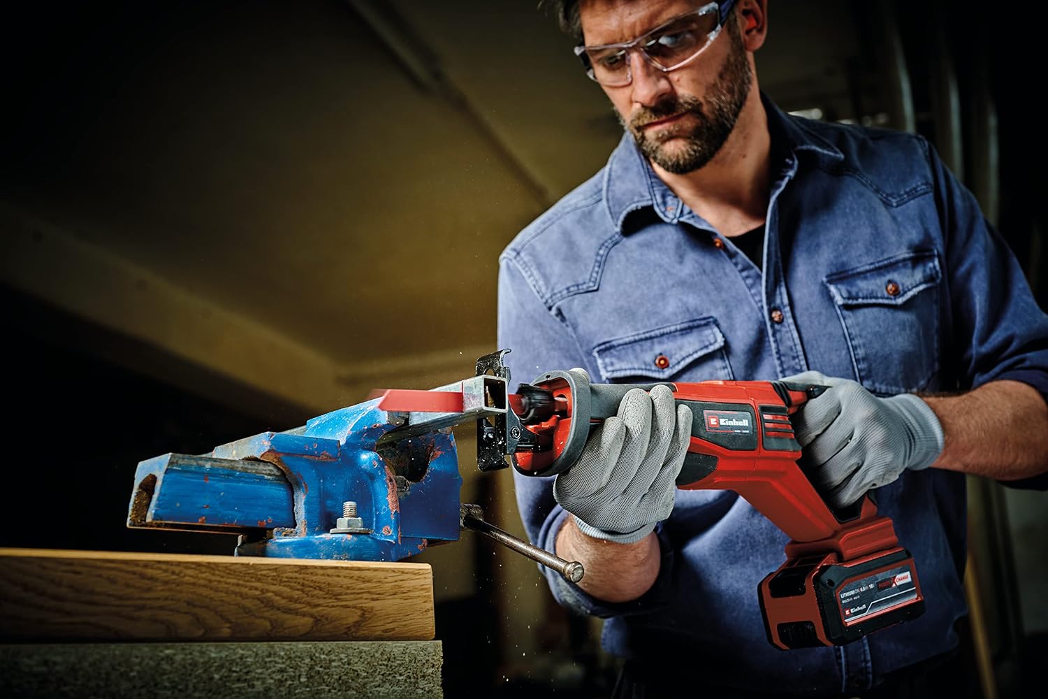 Einhell Power X-Change Cordless Reciprocating Saw - 28mm Stroke, 18V Brushless Electric Saw To Cut Wood, Plastic and Metal - TE-AP 18/28 Li Solo Recip Power Saw (Battery Not Included)