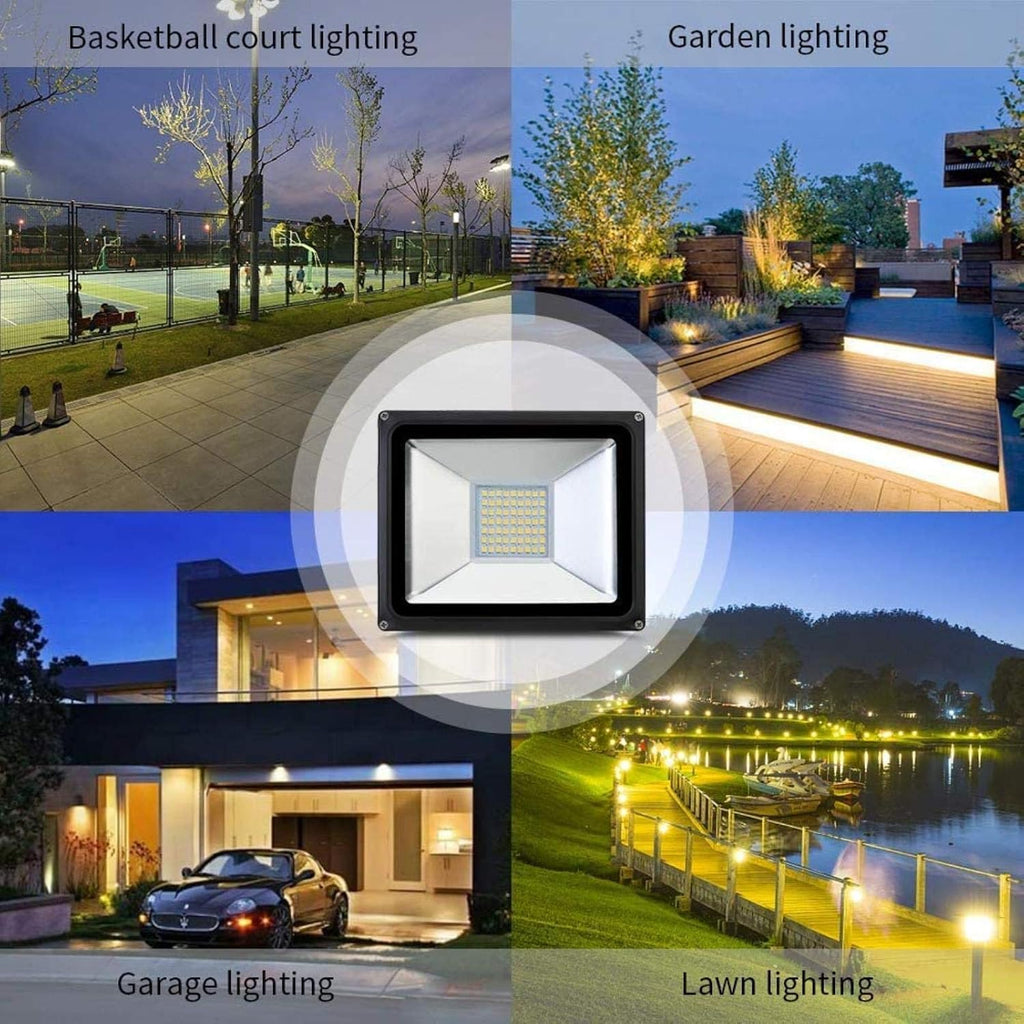 Solar Flood Lights LED Outdoor Floodlight,50W Waterproof Ip65,4000Lm,Warm White, Bright Security Spotlight for Garden, Square, Billboard