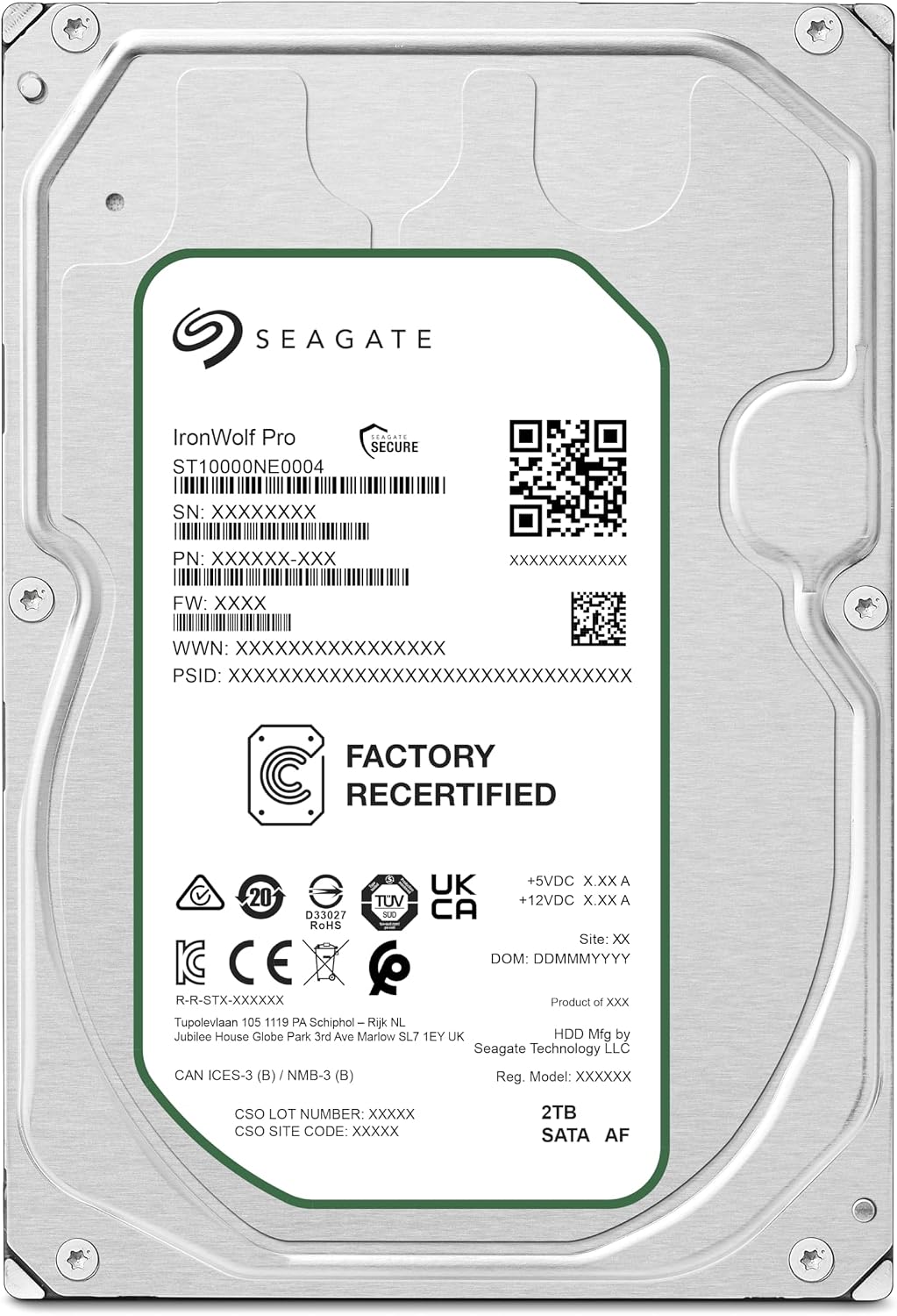 Seagate IronWolf Pro 10Tb NAS Internal Hard Drive HDD – 3.5 Inch Sata 6GB/S 7200 RPM 256MB Cache for Raid Network Attached Storage, Data Recovery Rescue Service (ST10000NE0004)