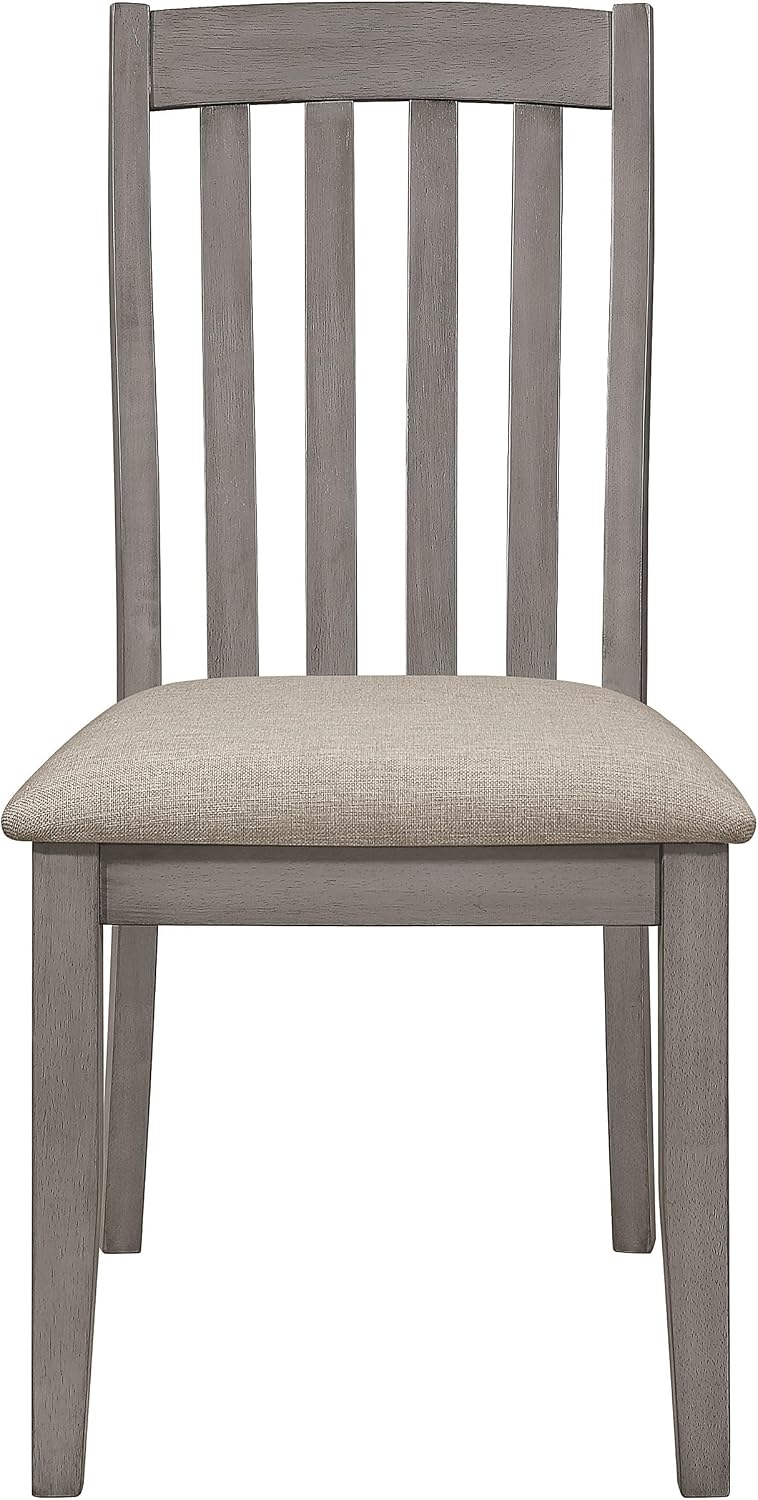 Coaster Home Furnishings - Nogales - Asian Hardwood - Set of 2 Dining Side Chairs with High Slatted Backs, Foam-Padded Seats and Tapered Legs - Dining Room and Kitchen - Coastal Gray - 109812