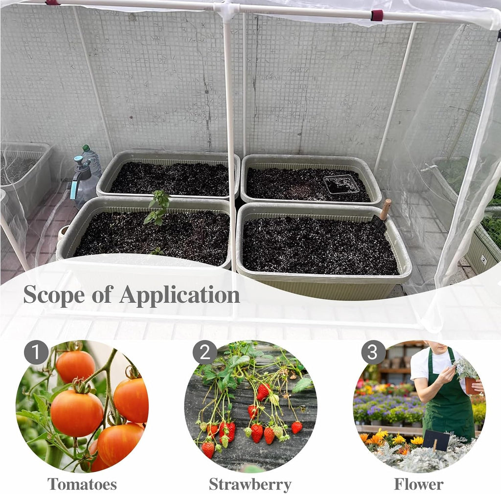 Plant Protection Tent for Vegetable Garden – Zippered Indoor/Outdoor Tomato Grow Enclosure, Crop Cage Netting, 100x100x100cm Gardening Essential