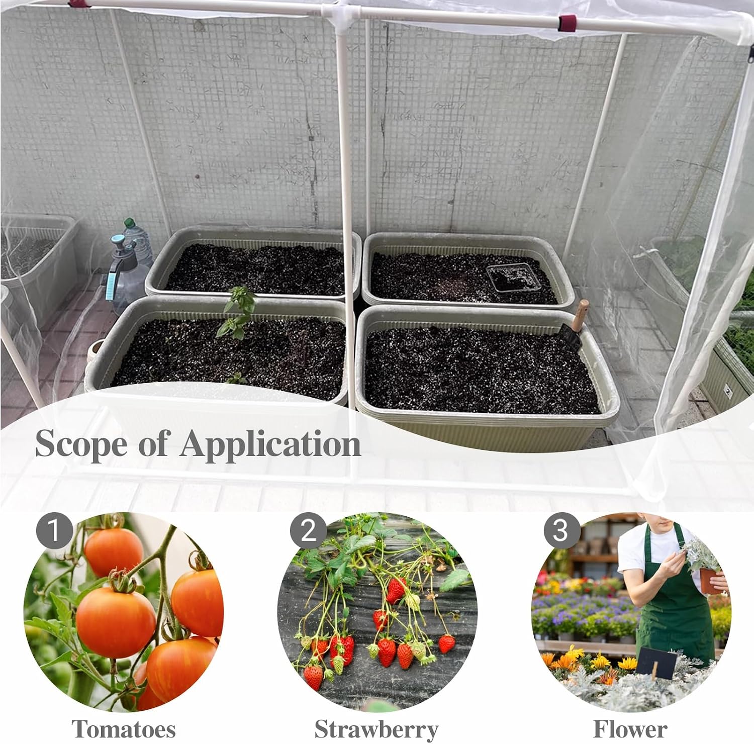 Plant Protection Tent for Vegetable Garden – Zippered Indoor/Outdoor Tomato Grow Enclosure, Crop Cage Netting, 100x100x100cm Gardening Essential