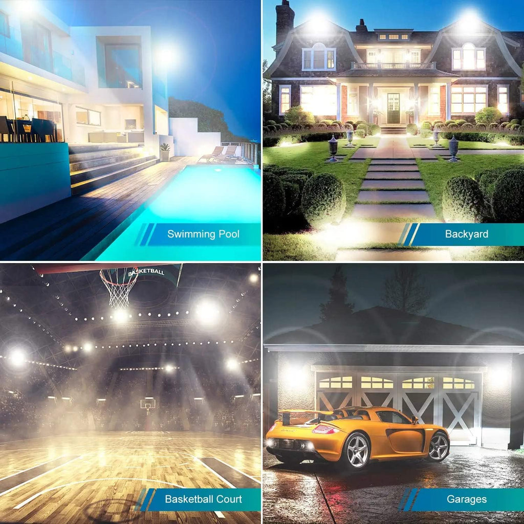 XYCN 800W 2pack LED Flood Lights,3700 watt Equivalent 89500LM Super Bright Outdoor LED Arena Lights 100-277V IP65 Waterproof 5000K Daylight Commercial Lighting for Stadium,Backyard, Parking lot etc