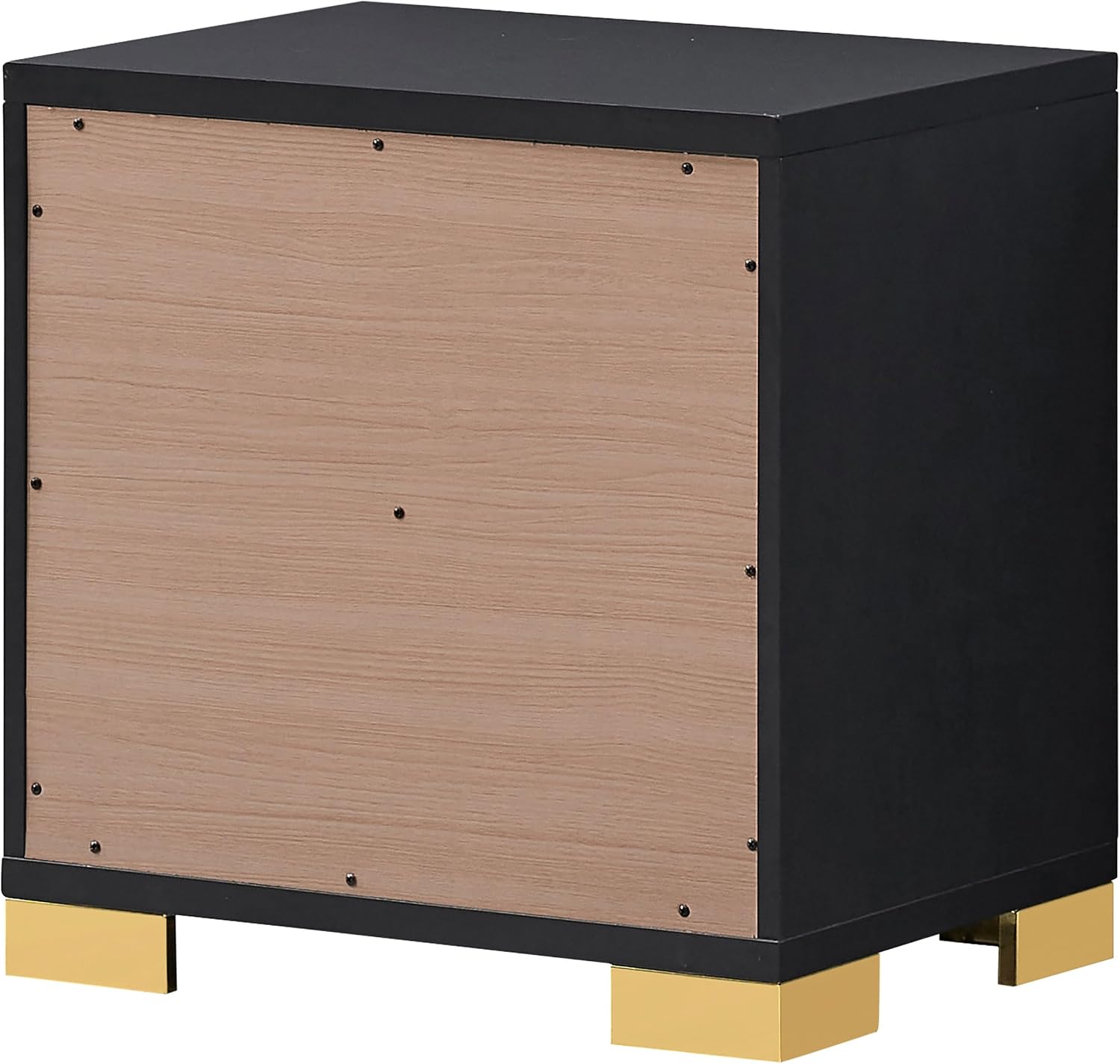 Coaster Home Furnishings Marceline Contemporary Wood 2-Drawer Bedroom Nightstand Bedside Table Organizer Unit Black 222832