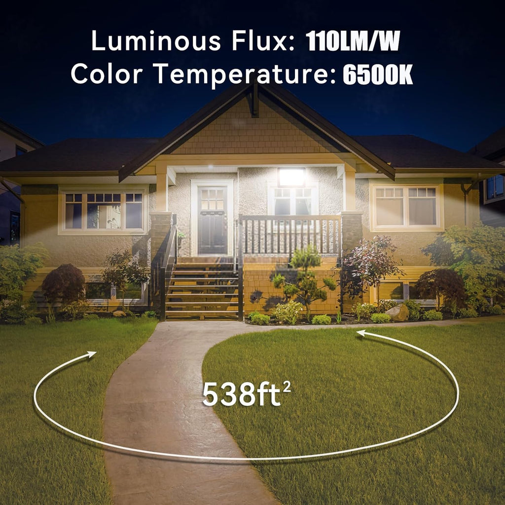 4Pack 250W LED Flood Light Outdoor,25500LM LED Work Light with US Plug,6000K Daylight White,IP67 Waterproof Outdoor Floodlights for Yard,Garden,Playground