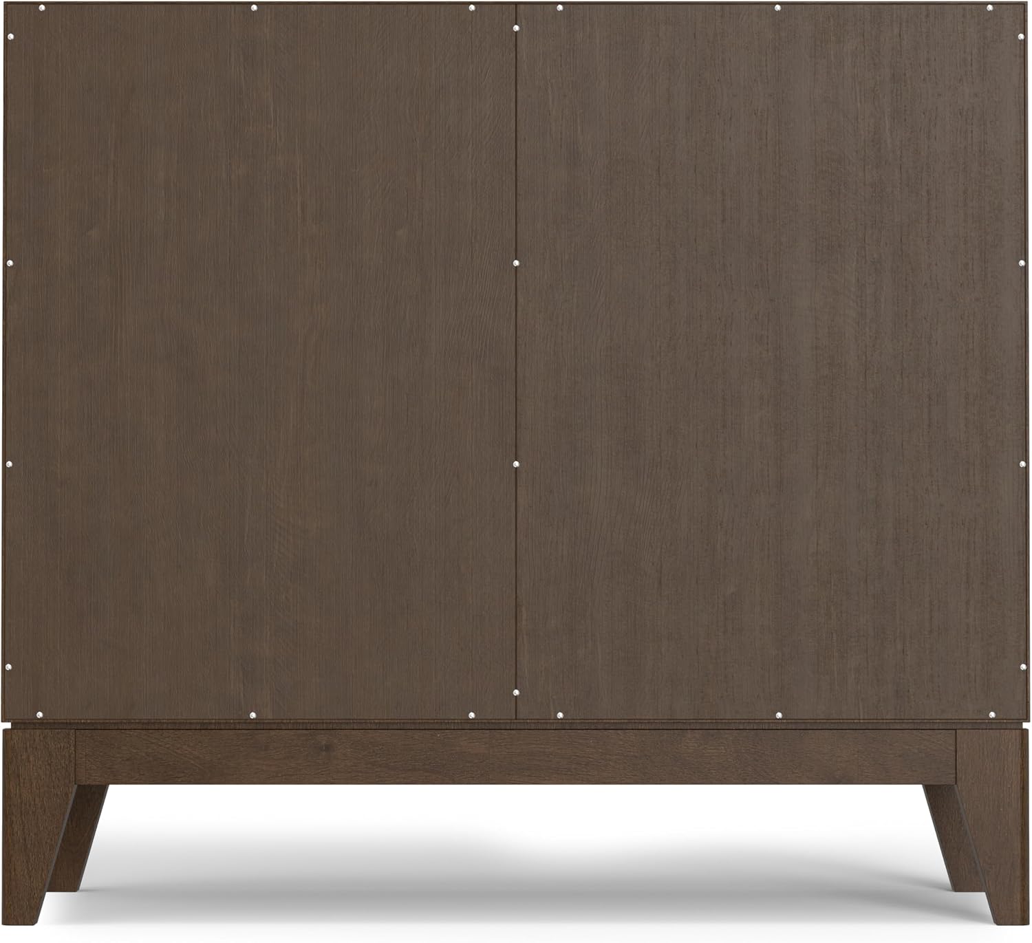 SIMPLIHOME Harper Storage Cabinet - 40 inch Wide Solid Wood Medium Storage Cabinet in Walnut Brown, Mid-Century Modern Cupboard for Entryway or Dining Room with Drawers, Tapered Legs, and Shelves