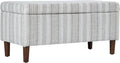 HomePop Malmo 36' Storage Bench - Gray Striped Pattern