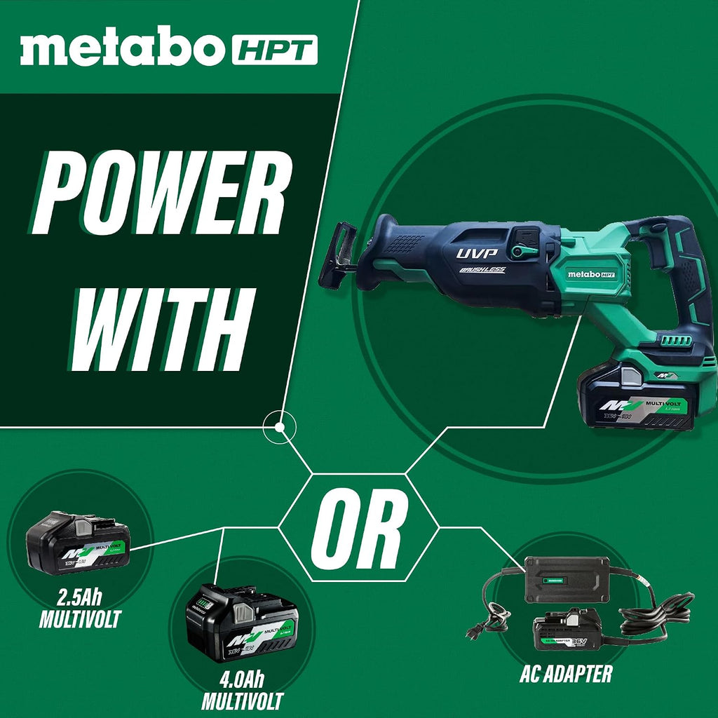 Metabo HPT 36V MultiVolt™ Brushless Reciprocating Saw Kit, CR36DA