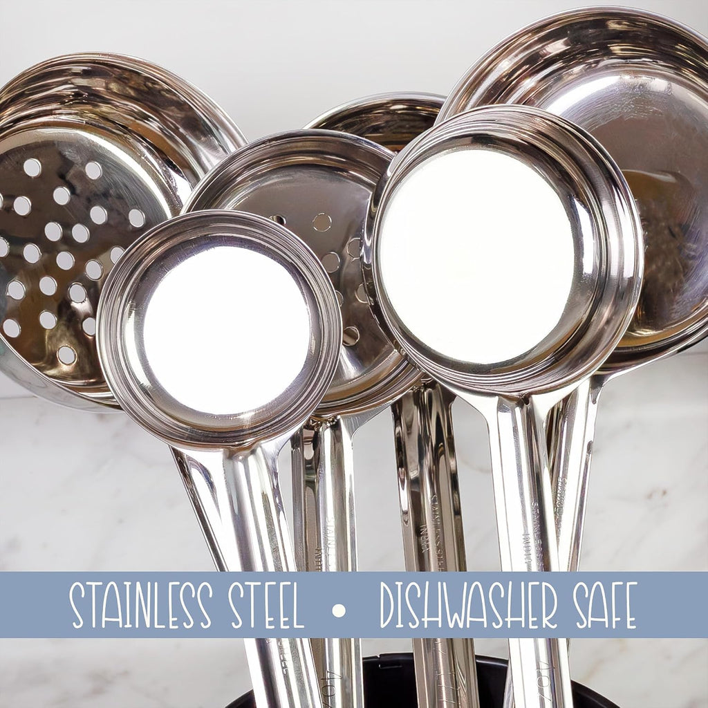Darware Portion Control Serving Spoons (Case of 12 Sets); w 1/4 Cup, 1/2 Cup, 3/4 Cup & 1 Cup (2, 4, 6, 8 oz) & 1/2 & 1 Cup Utensils/Spoodles