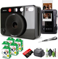 Leica Sofort 2 Hybrid Instant Photo Film and Digital Camera (Black) (19190) with LCD Display Bundle with Fujifilm Instant Film 100 Sheets + 128 GB Memory Card + Bag + Cleaning Kit