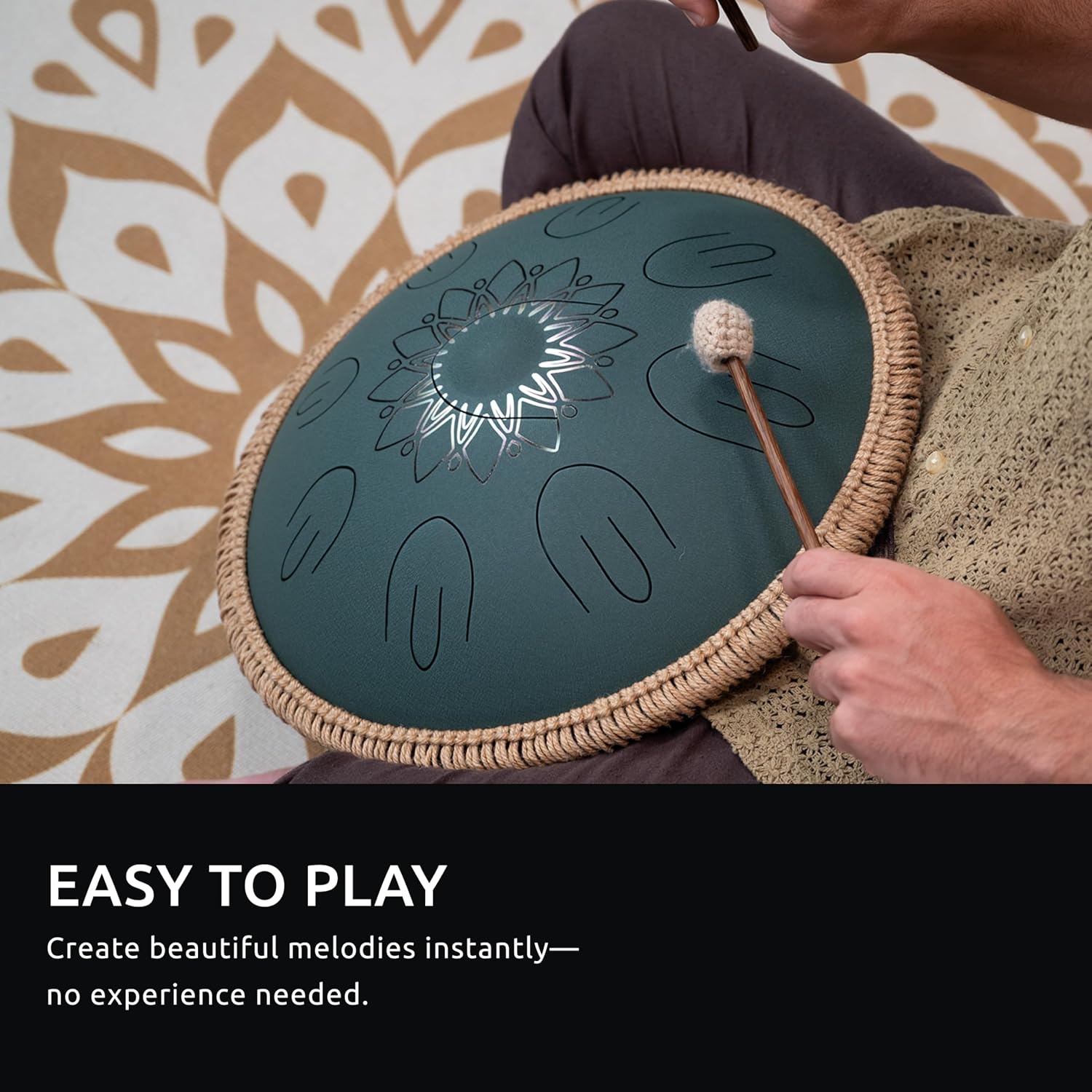Meinl Sonic Energy Octave Steel Tongue Drum Percussion Instrument 16', 9 Notes with Mallets, Bag — for Musician Gift, Meditation, Yoga, Sound Baths