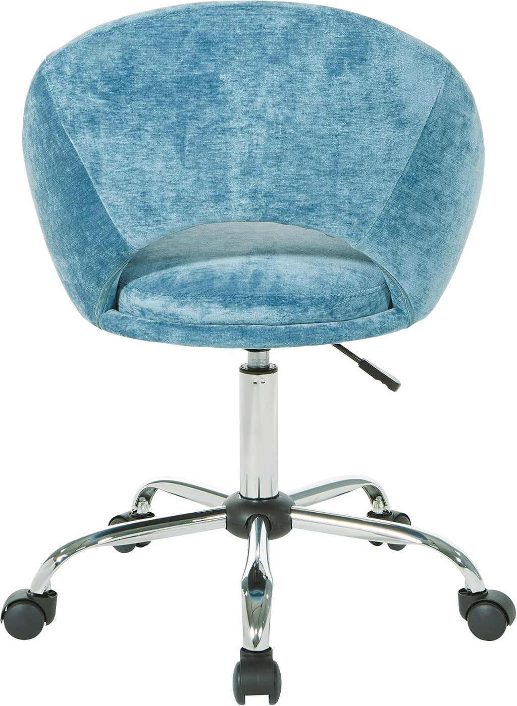 OSP Home Furnishings Milo Modern Chic Height Adjustable Padded Home Office Chair, Royal Blue Micro-Fiber Velvet