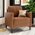 Bush Home 32-inch Accent Chair, Living Room Furniture, Max Collection, Buffed Camel Vegan Leather