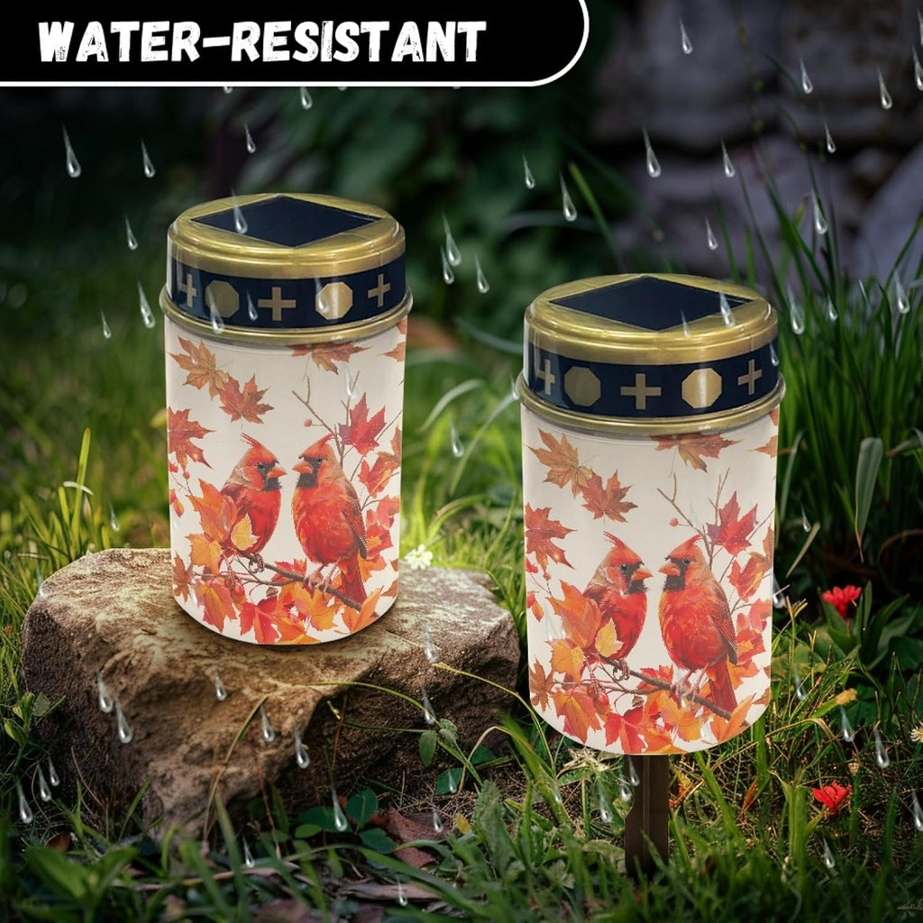 Thanksgiving Birds Solar Lights Outdoor Waterproof Solar Pathway Lights Set of 10 LED Solar Lantern Landscape Lighting for Yard Patio Solar Stake Lights Wall Light Auto On/Off
