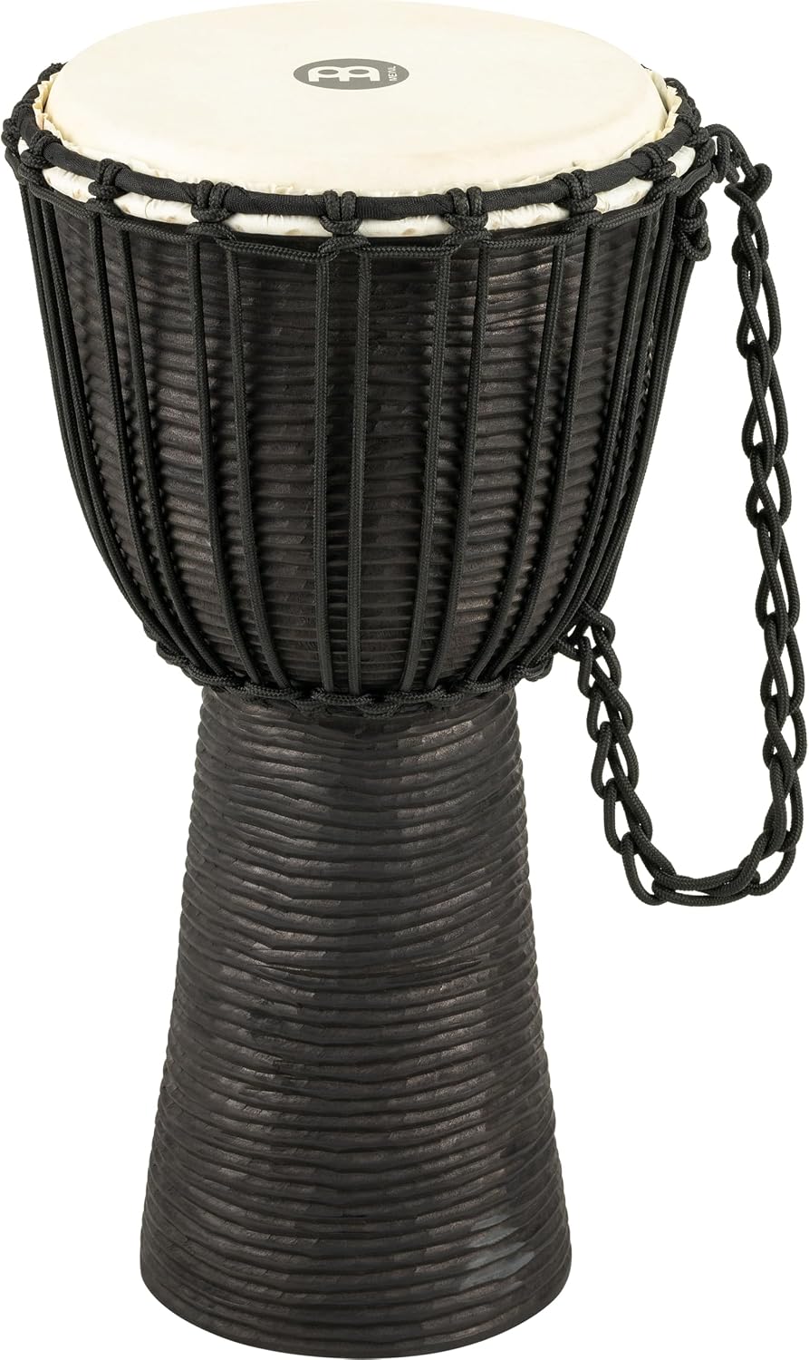 Meinl Percussion Djembe with Mahogany Wood - NOT Made in CHINA - 10-Inch Medium Size Rope Tuned Natural Head, 2-Year Warranty