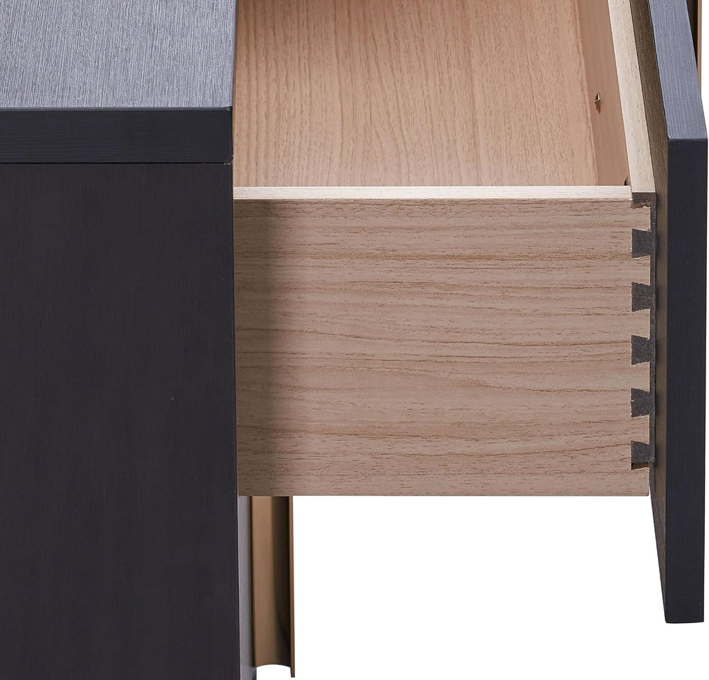 Coaster Home Furnishings Marceline Contemporary Wood 2-Drawer Bedroom Nightstand Bedside Table Organizer Unit Black 222832