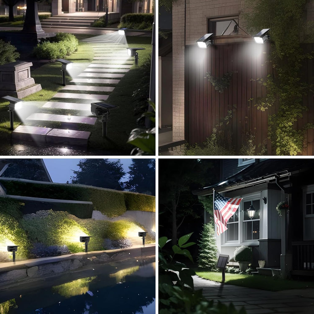 Bundle of Tadyreal 46 LED Solar Spot Lights Outdoor Cool White10 Pack + Warm White 10 Pack