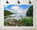 Trykid 20x10ft Waterfall Backdrop Scenic Multi Tier Cascade Lush Greenery Clear Sky Photography Background Nature Themed Party Decoration Photo Booth Prop Fabric