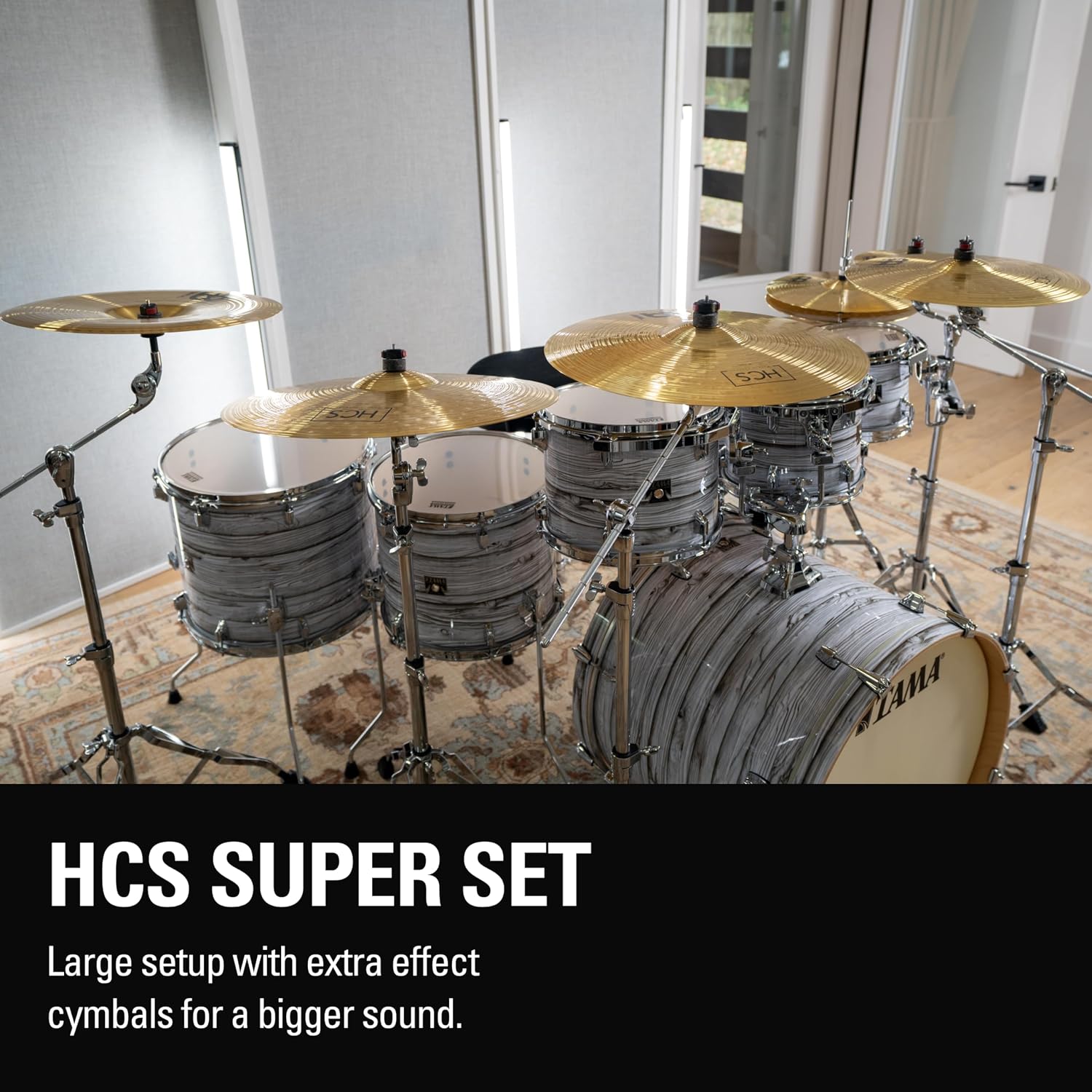 Meinl Cymbals Super Set Box Pack with 14' Hihats, 20' Ride, 16' Crash, 18' Crash, 16' China, and a 10' Splash – HCS Traditional Finish Brass – Made In Germany, 2-YEAR WARRANTY (HCS-SCS)