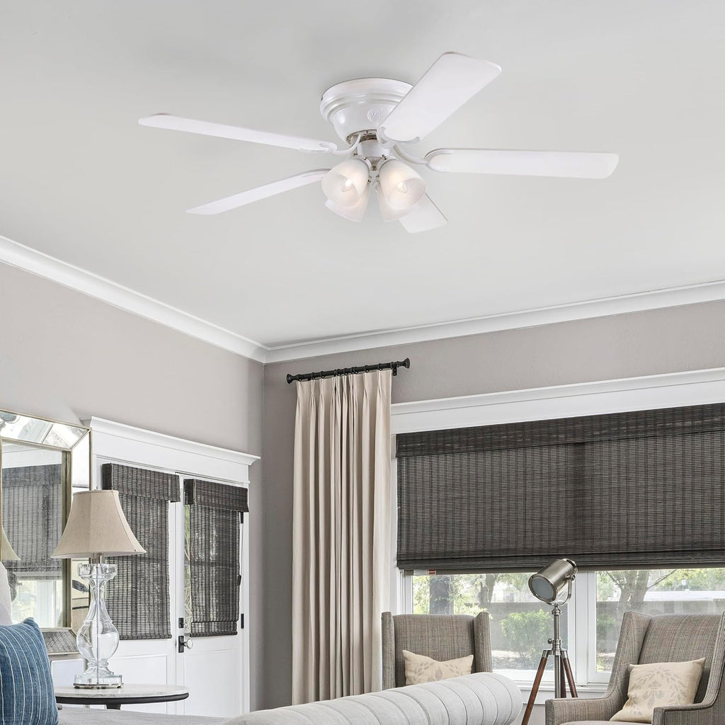 Westinghouse 7232300 CONTEMPRA IV Indoor Ceiling Fan with Light, 52 Inch, WHITE